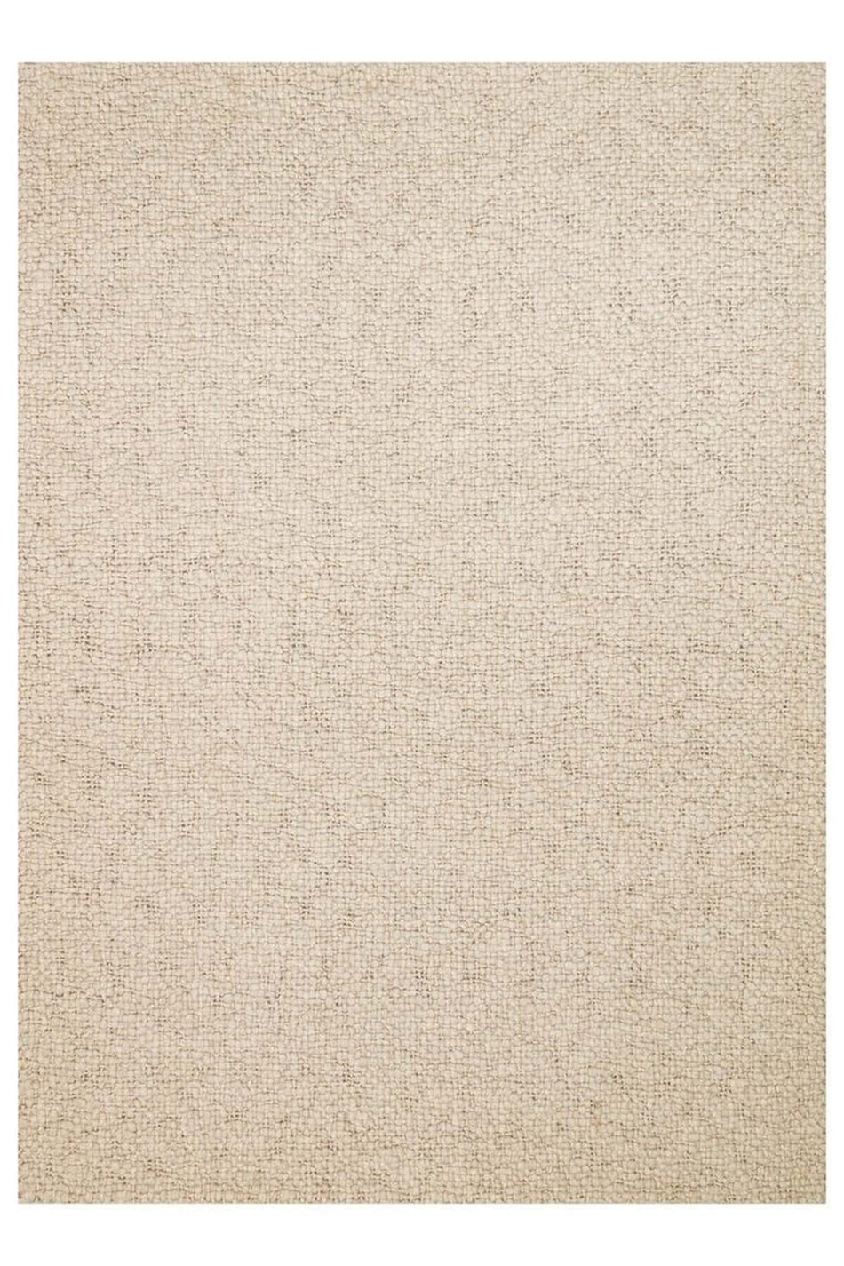 Vog Rug Loopy Hand-Woven Pure Wool and Cotton Rug Scandinavian Style Soft Textured Beige/Gray/Cream Color VogCHK
