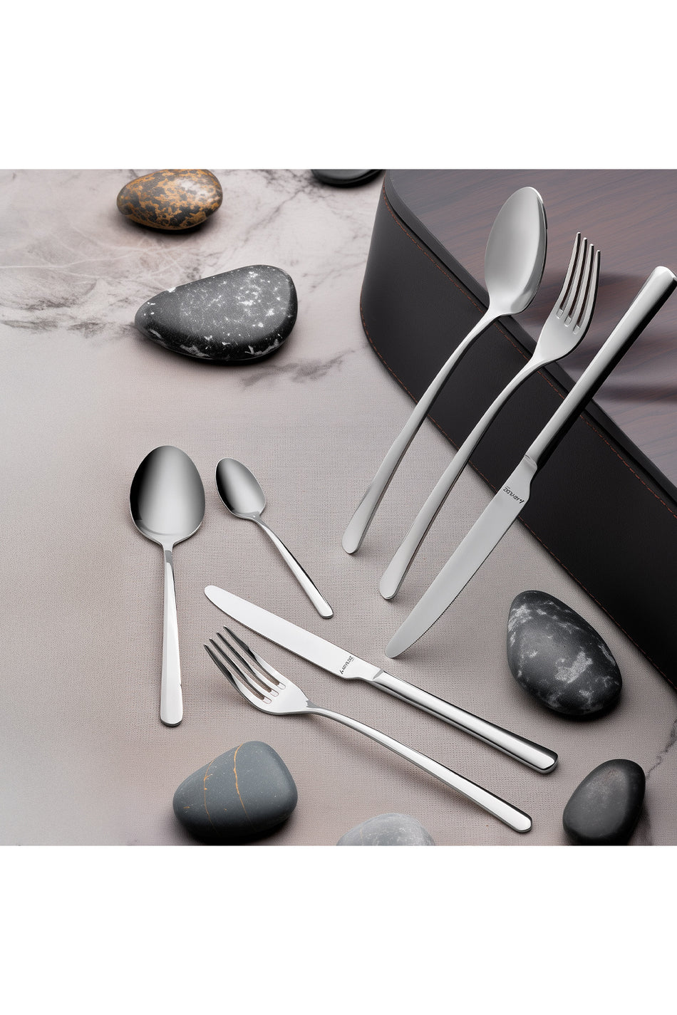Aryildiz nordica 84 Piece 12 Place Setting Flatware Set - MALLTURK