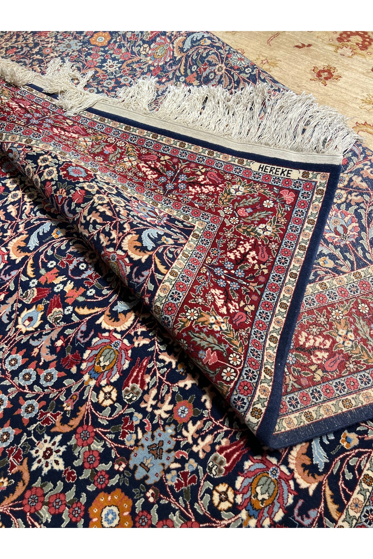 RD RAMAZAN DAG Hand Rug Art Hand-Woven Hereke Rug Imzalidir Lalezar Design Size 300x200 - MALLTURK