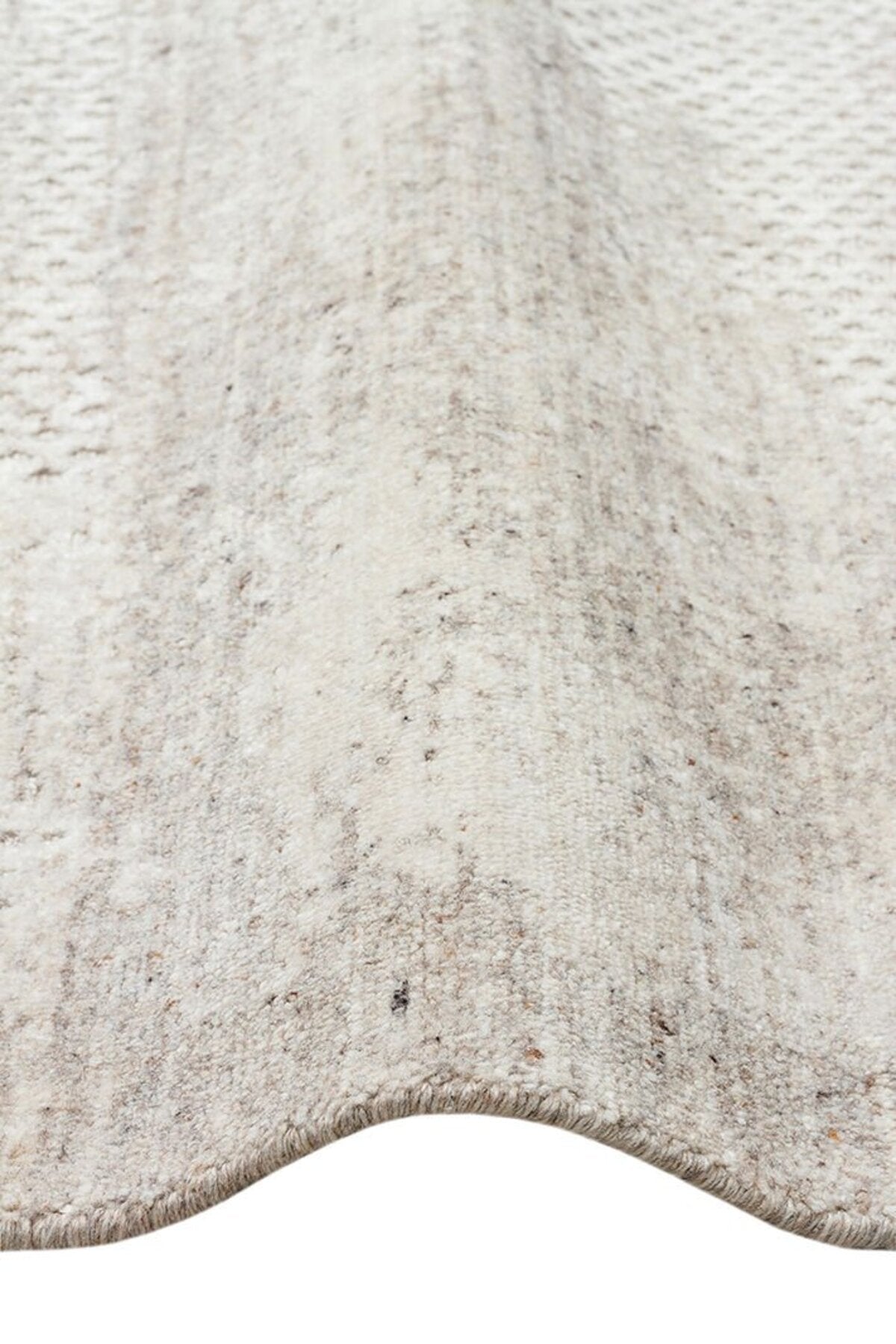 Vog Rug Arken Beige Hand-Woven Wool Viscose Cotton Rug Modern Scandinavian 3D Effect Luxury Living Room Rug - MALLTURK
