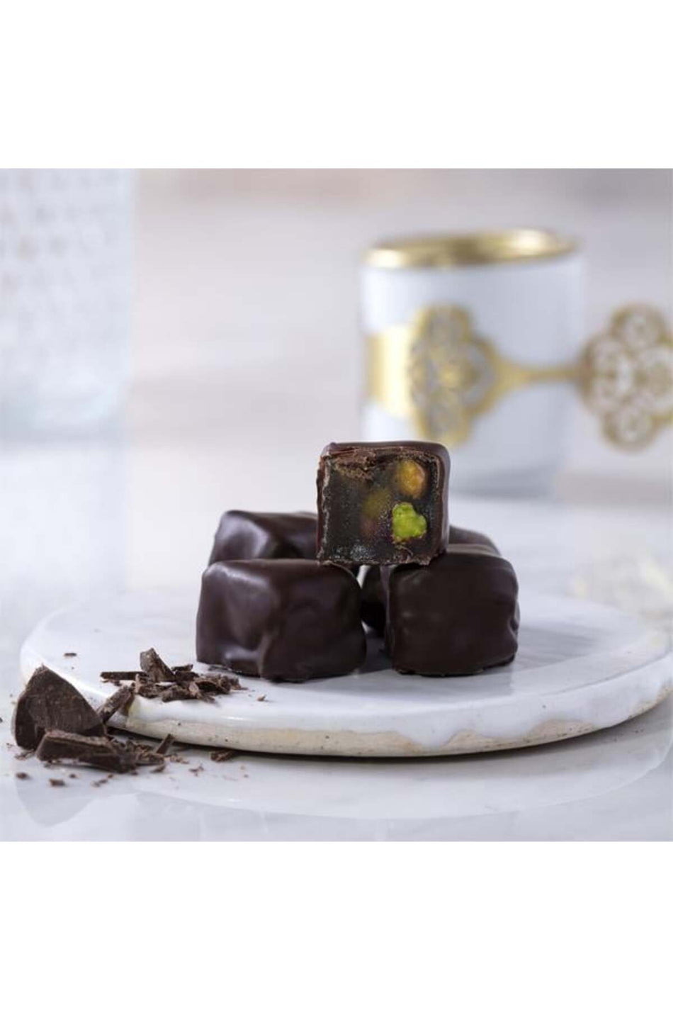 Sekerci cafer erol Chocolate Coated Pistachio Turkish Delight - MALLTURK