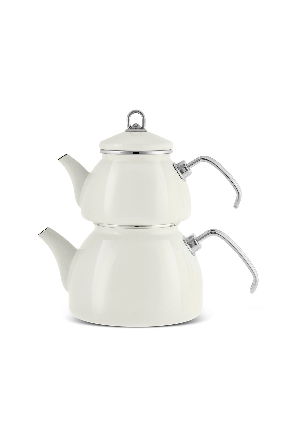 Karaca Loreto Enamel Midi Teapot Set, Cream - MALLTURK