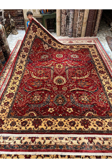 RD RAMAZAN DAG Hand Rug Art Hand-Woven Afgan Rug Agac Classic Design New Design Size 378x270.. - MALLTURK