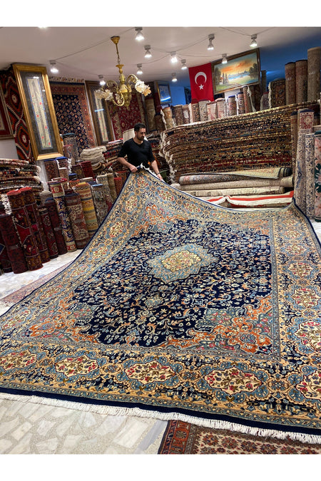RD RAMAZAN DAG Hand Rug Art Hand-Woven Iranian kirman Rug Cotton Base Wool Weave olup Natural Dye - MALLTURK