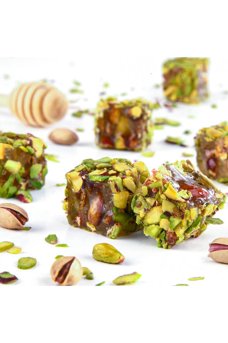 Lokum Atolyesi file Pistachio fistigi Coated Honey Pistachio Turkish Delight 500g - MALLTURK
