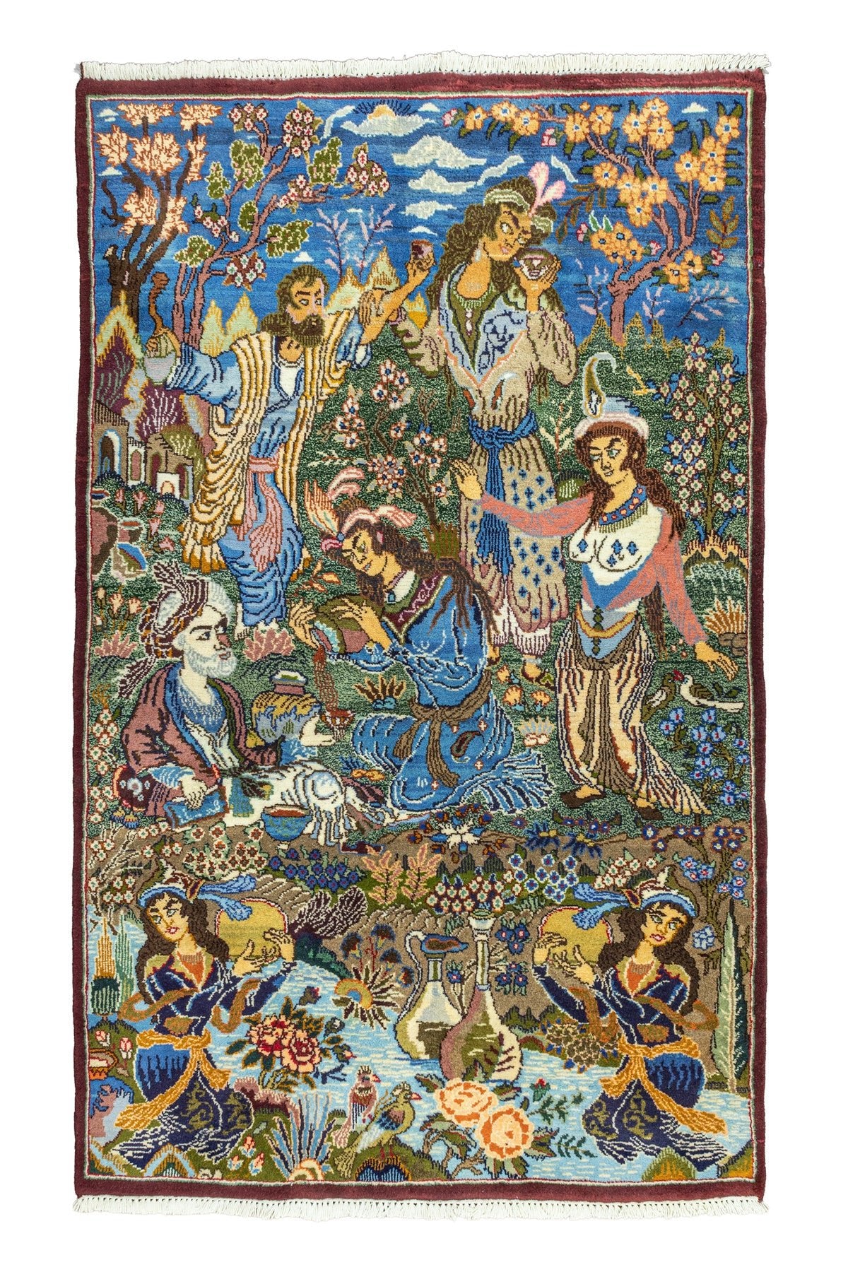 Soho Antiq Hezaren Figurlu Hand-Woven Rug 122x200 cm - MALLTURK
