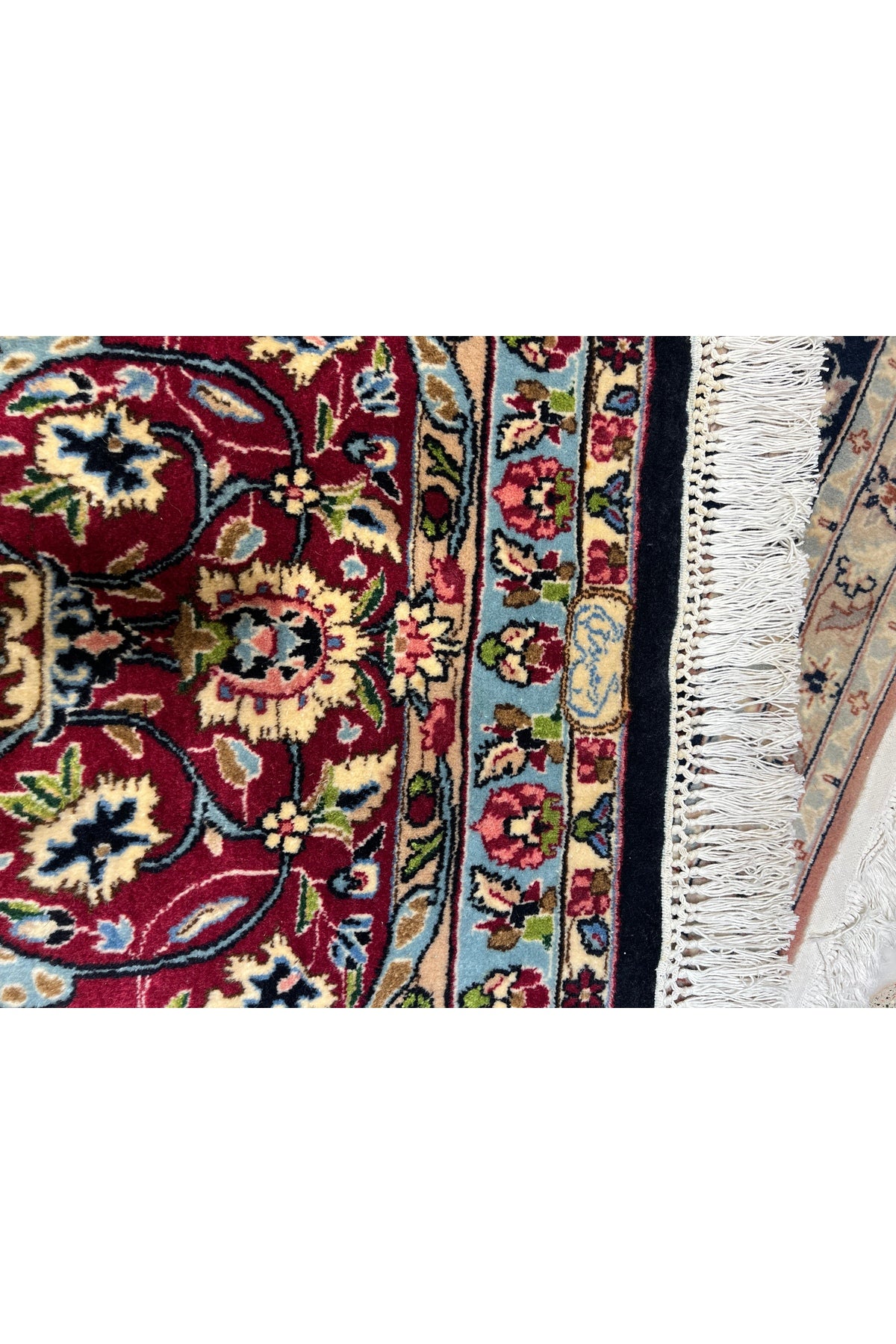RD RAMAZAN DAG Hand Rug Art Hand-Woven Iranian kirman Rug Signed Collector Piece Natural Dye Size 4.45x2.95 - MALLTURK