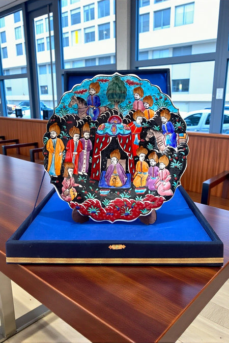 YOOS Velvet Gift Box 30Cm Handmade Ottoman Miniature Art Tile Plate - MALLTURK