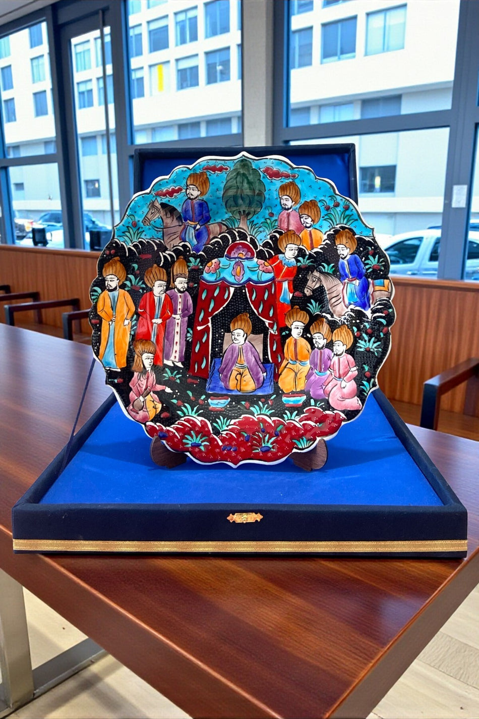 YOOS Velvet Gift Box 30Cm Handmade Ottoman Miniature Art Tile Plate - MALLTURK