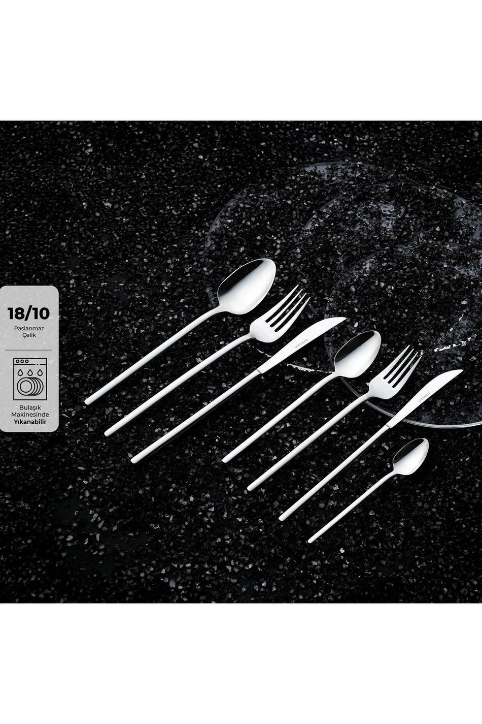 Emsan lora 84 Piece 12 Place Setting Boxed Flatware Set - MALLTURK