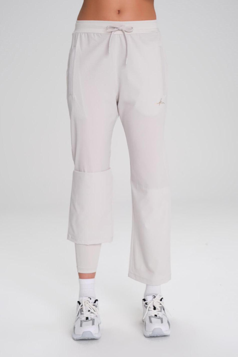 Hasema Active Double Layer Leggings Straight Leg Ecru Sports Pants Sweatpants ACT-3