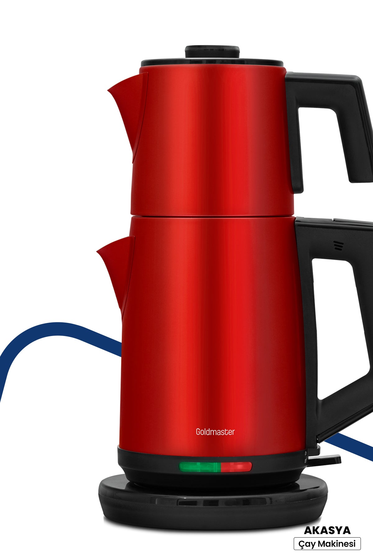 GoldMaster Acacia Red XL 2200 Watt Patented Drip-Free Design Stainless Steel Tea Maker and Water Kettle - MALLTURK