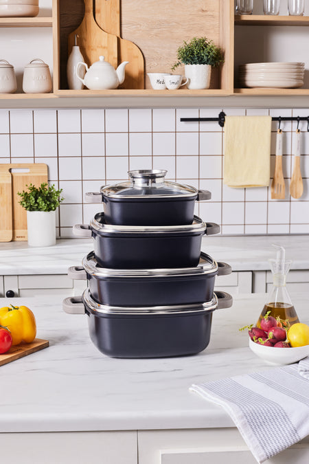 Karaca Biodiamond Soneva Induction Compatible 8 Piece Cookware Set - MALLTURK