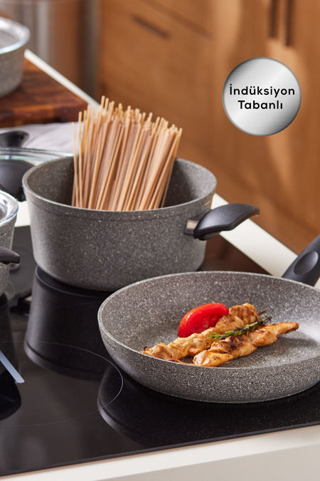 Karaca Biogranit Grey New 7 Piece Cookware Set