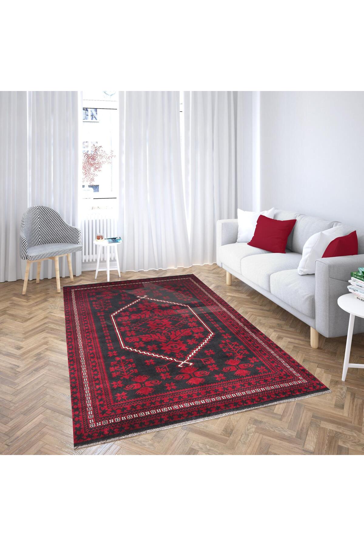 Eko Hali NOSTALGIA Yagcibedir Pattern Machine Woven Carpet - NOSTALGIA 956 Blue - MALLTURK