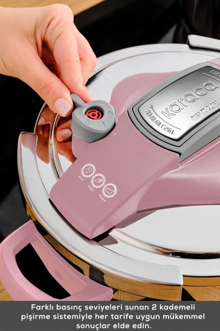 Karaca Perfect Pink induction Base Pressure Cooker Set 4.6 Lt - MALLTURK