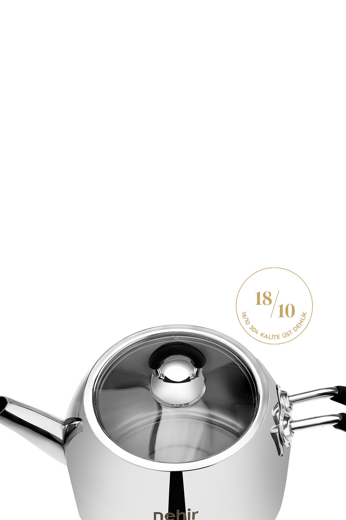 Nehir Modern Maxi Large Size Stainless Steel 1.6-2.5 Lt. Teapot Set - MALLTURK
