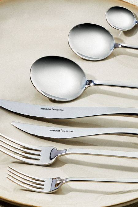 Karaca amour 84 Piece 12 Place Setting Flatware elegance Boxed - MALLTURK