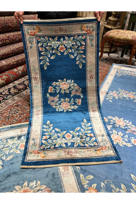 RD RAMAZAN DAG Hand Rug Art Hand-Woven Chinese Silk Runner Three Pieces Available Size 303x70 - MALLTURK