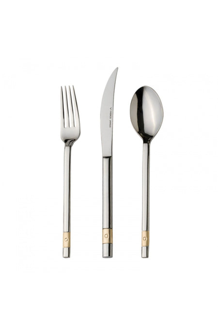 Karaca 84 Piece 12 Place Setting elgn Boxed new elmas gold Fork Knife Set - MALLTURK