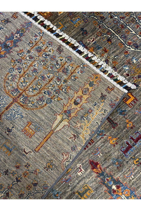 Afghan Rug Hand-Woven 100% Wool Natural Dye Tree of Life Design