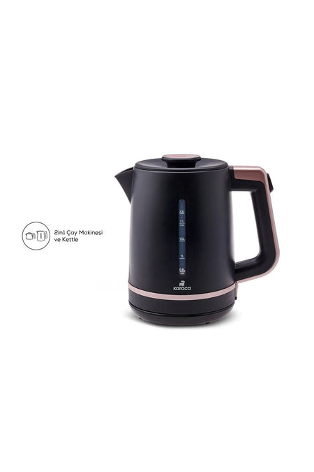 Karaca Maxi Tea XL 2-in-1 Glass Teapot and Kettle Set with Roseberry - MALLTURK