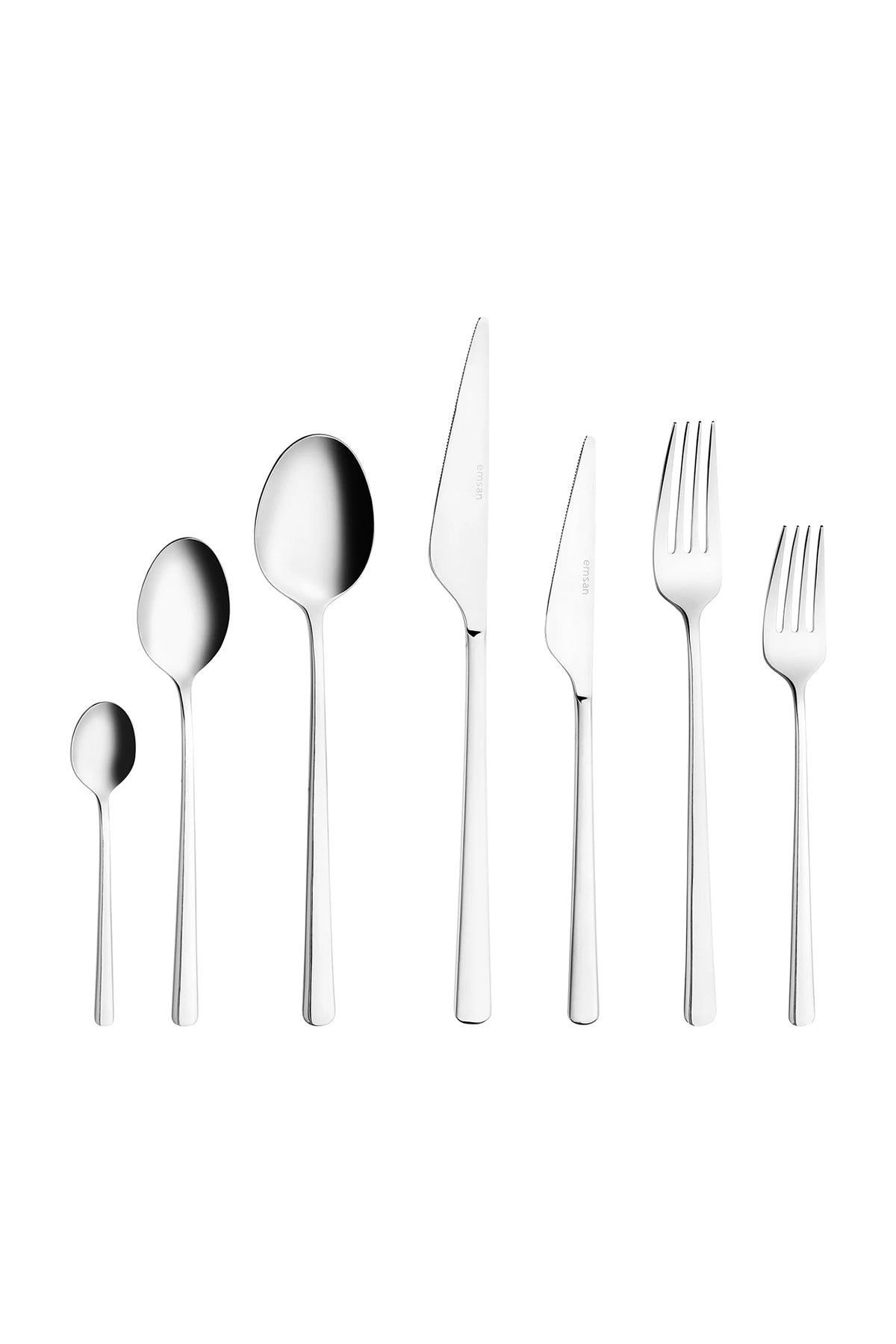 Emsan ladin 84 Piece 12 Place Setting Flatware Set Boxed - MALLTURK