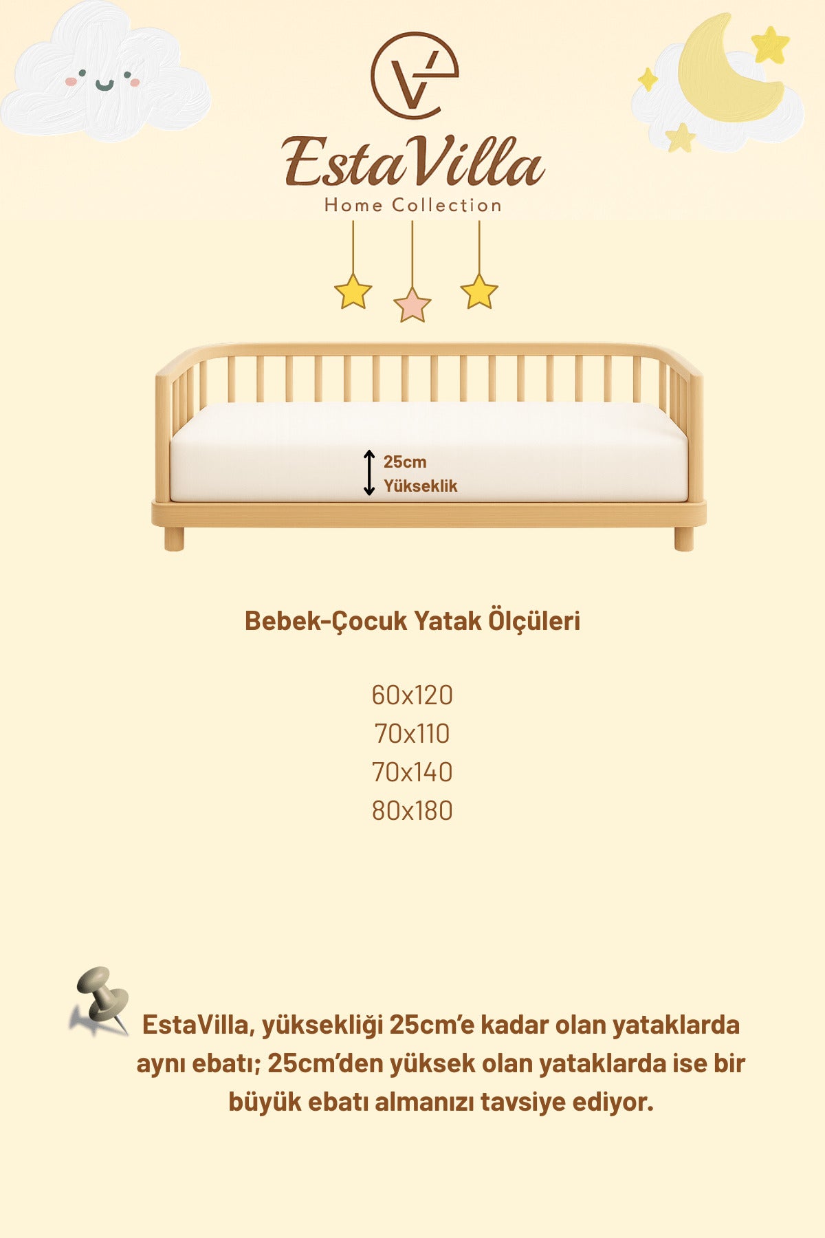 EstaVilla Home Collection Waterproof Cotton Fitted Baby & Kids Mattress Protector - MALLTURK