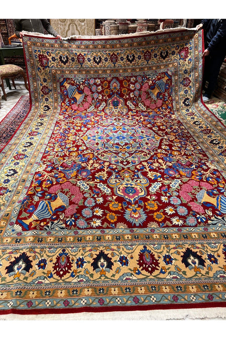 RD RAMAZAN DAG Hand Rug Art Hand-Woven Duruder Hereke Rug Rengarenk Collector Piece Size 430x300 - MALLTURK