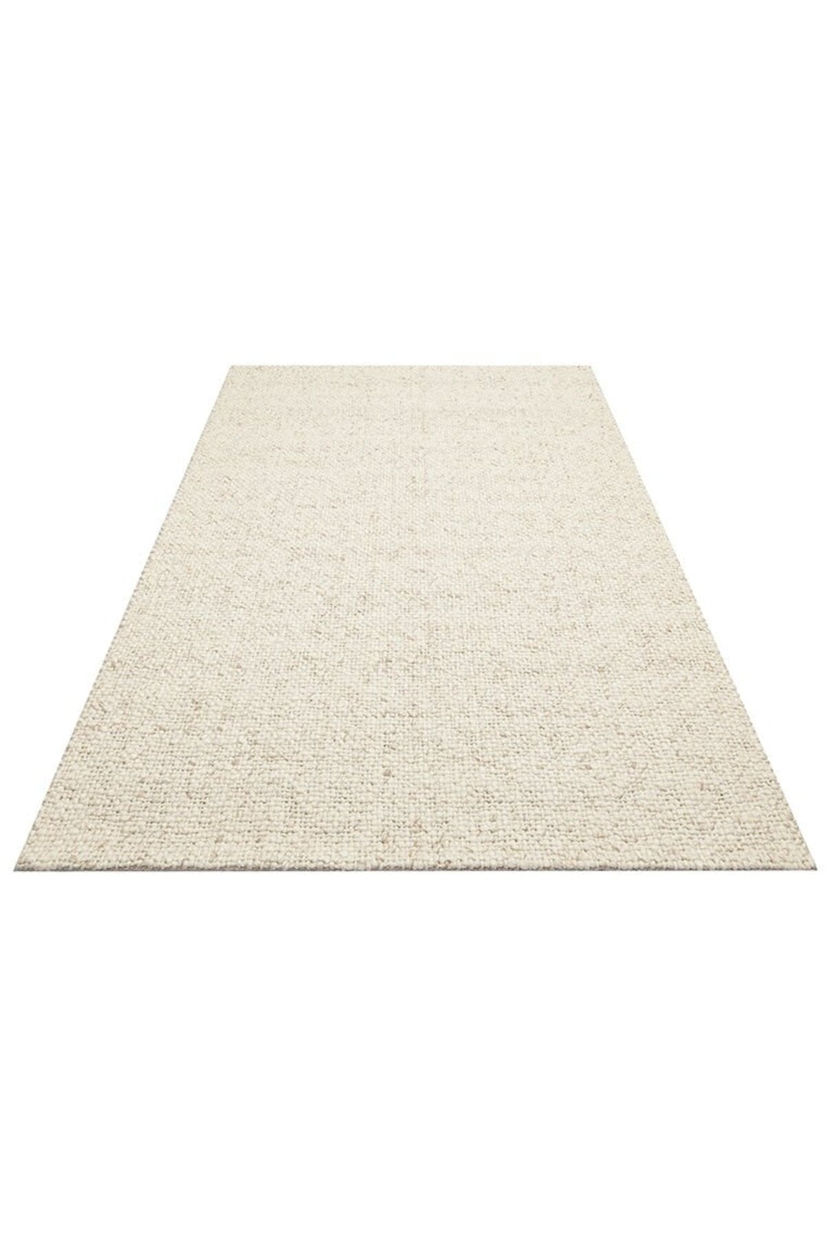Vog Rug Loopy Hand-Woven Pure Wool and Cotton Rug Scandinavian Style Soft Textured Beige/Gray/Cream Color VogCHK