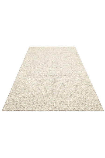 Vog Rug Loopy Hand-Woven Pure Wool and Cotton Rug Scandinavian Style Soft Textured Beige/Gray/Cream Color VogCHK