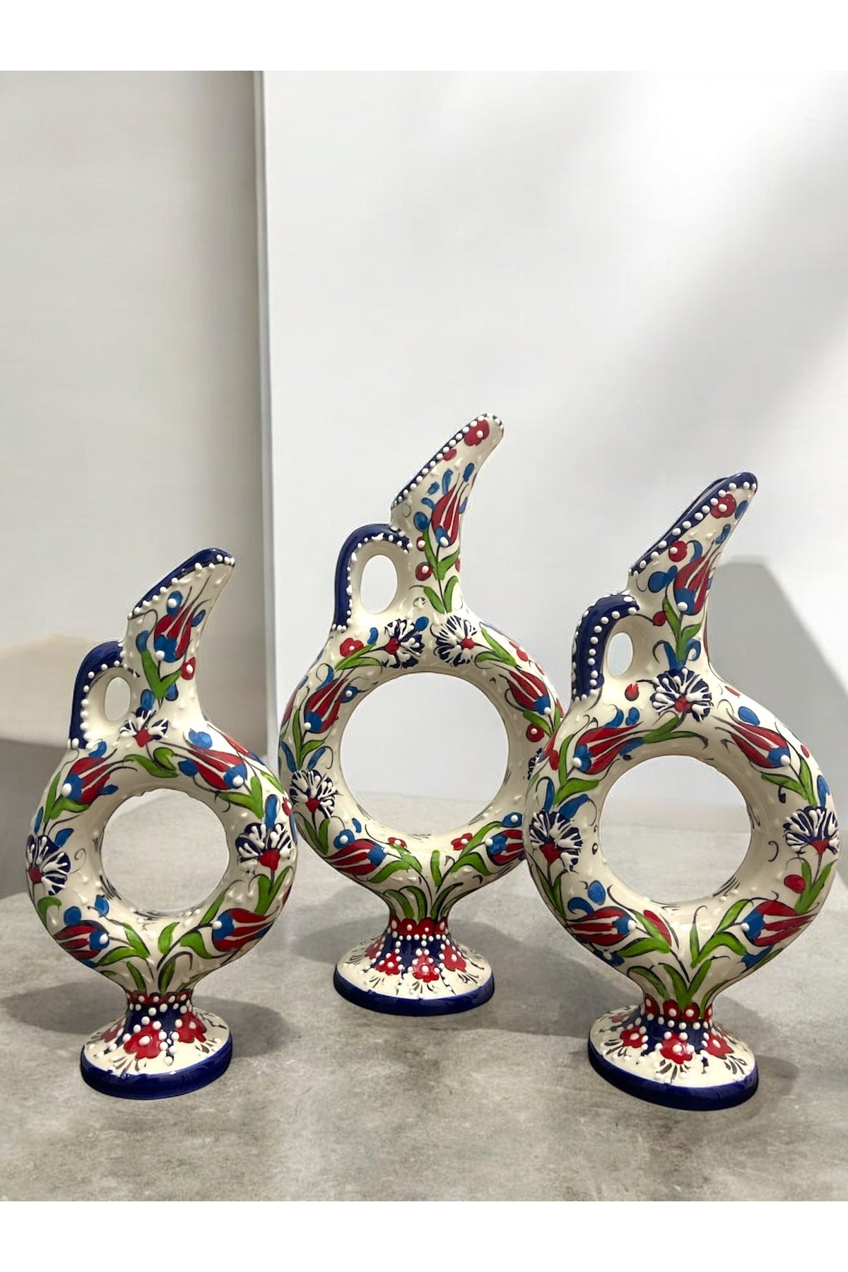 STORESZA Handmade Hittite Vase - Ceramic Art Decorative Set - MALLTURK