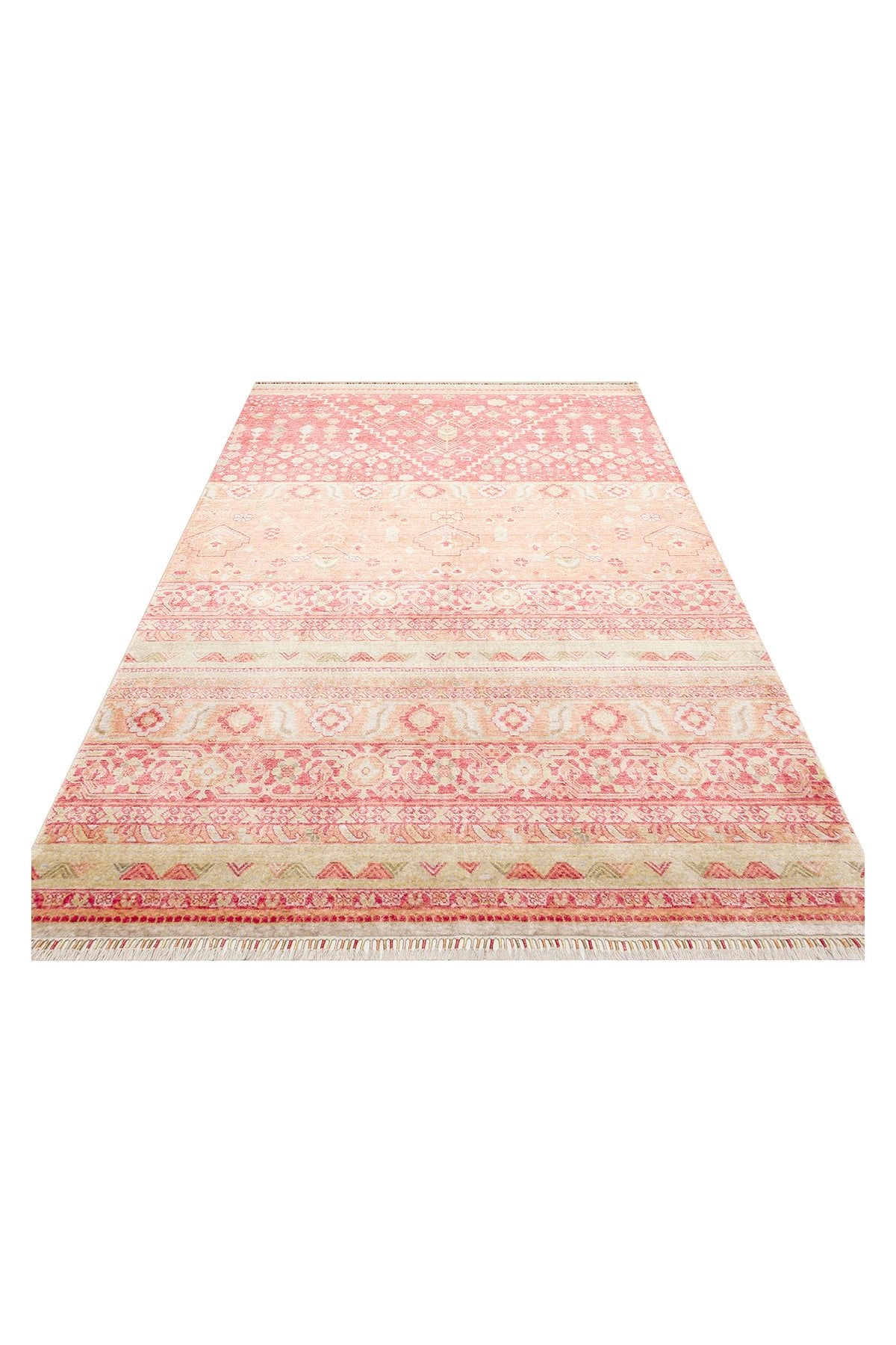 Eko Hali Zara ZR 17 Red Autumnn is a special loom rug shaped by the intensive handiwork of women from Usak. - MALLTURK