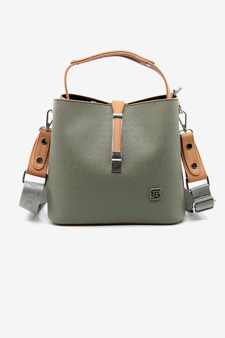 Just Polo Women's Hand and Shoulder Bag SIZE: 20X23 CM Green Tan - MALLTURK
