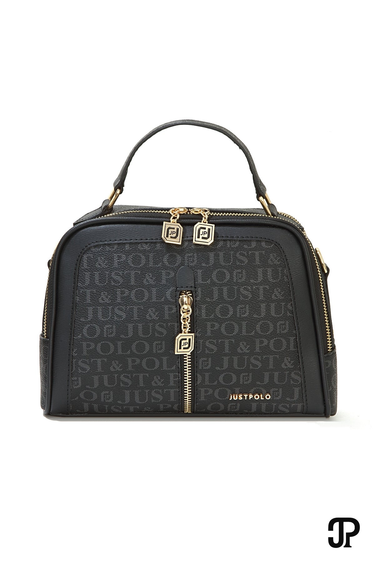 Just Polo Original Women's New Season Luxury Soft Leather Adjustable Crossbody Stylish Hand and Shoulder Bag Black - MALLTURK