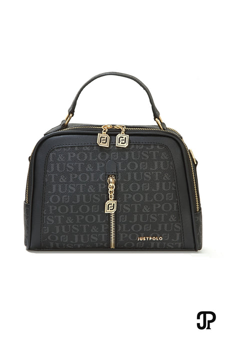 Just Polo Original Women's New Season Luxury Soft Leather Adjustable Crossbody Stylish Hand and Shoulder Bag Black - MALLTURK