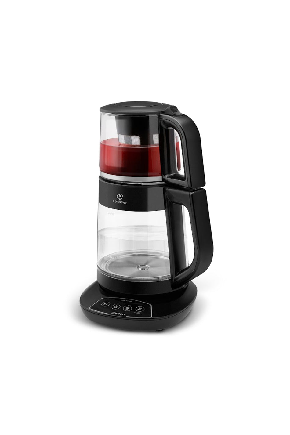Karaca Tea Lover 3-in-1 Talking Glass Tea Maker, Water Heater and Baby Formula Water Preparer 1700W Black - MALLTURK