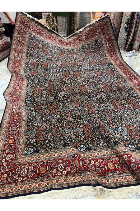 RD RAMAZAN DAG Hand Rug Art Hand-Woven Hereke Rug Seven Mountains Flower Premium Quality Size 365x253 - MALLTURK