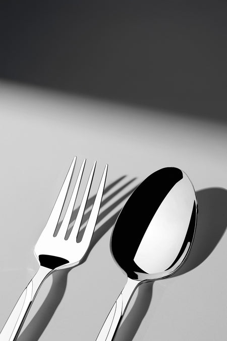 Nehir fiesta Plain 12 Place Setting 60 Piece Boxed Fork Spoon Set - MALLTURK