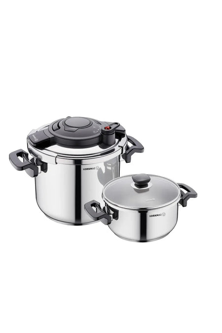 KORKMAZ Alessa 4-Piece Pressure Cooker Set A178 - MALLTURK
