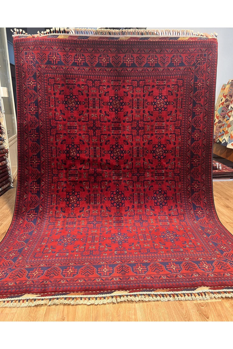 Turkmen Rug Hand-Woven Bilicik Afghan Rug Oriental Modern and Historic Rug - Washable -Non-Slip