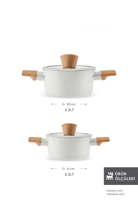 Karaca x Refika Swiss Crystal Almond Induction Compatible Midi 4 Piece Cookware Set - MALLTURK