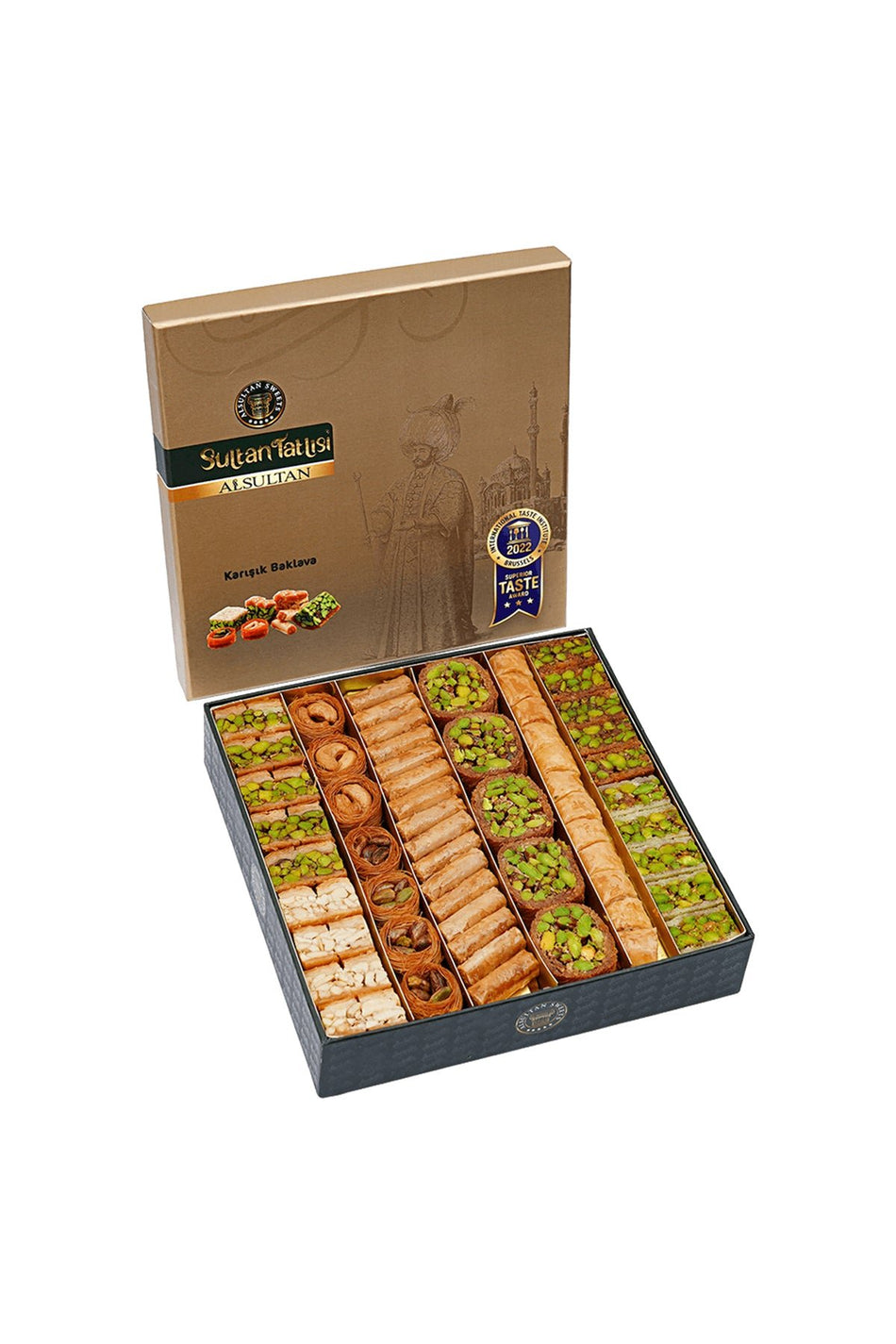 ALSULTAN sweets Assorted baklava 6li lezzet koleksiyonu kraft kutu 1000 g - MALLTURK