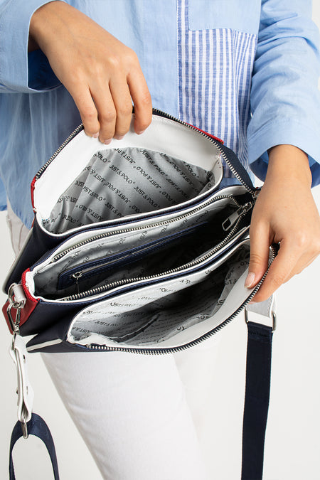 Just Polo Women's Shoulder & Messenger Bag Color Navy Blue - MALLTURK