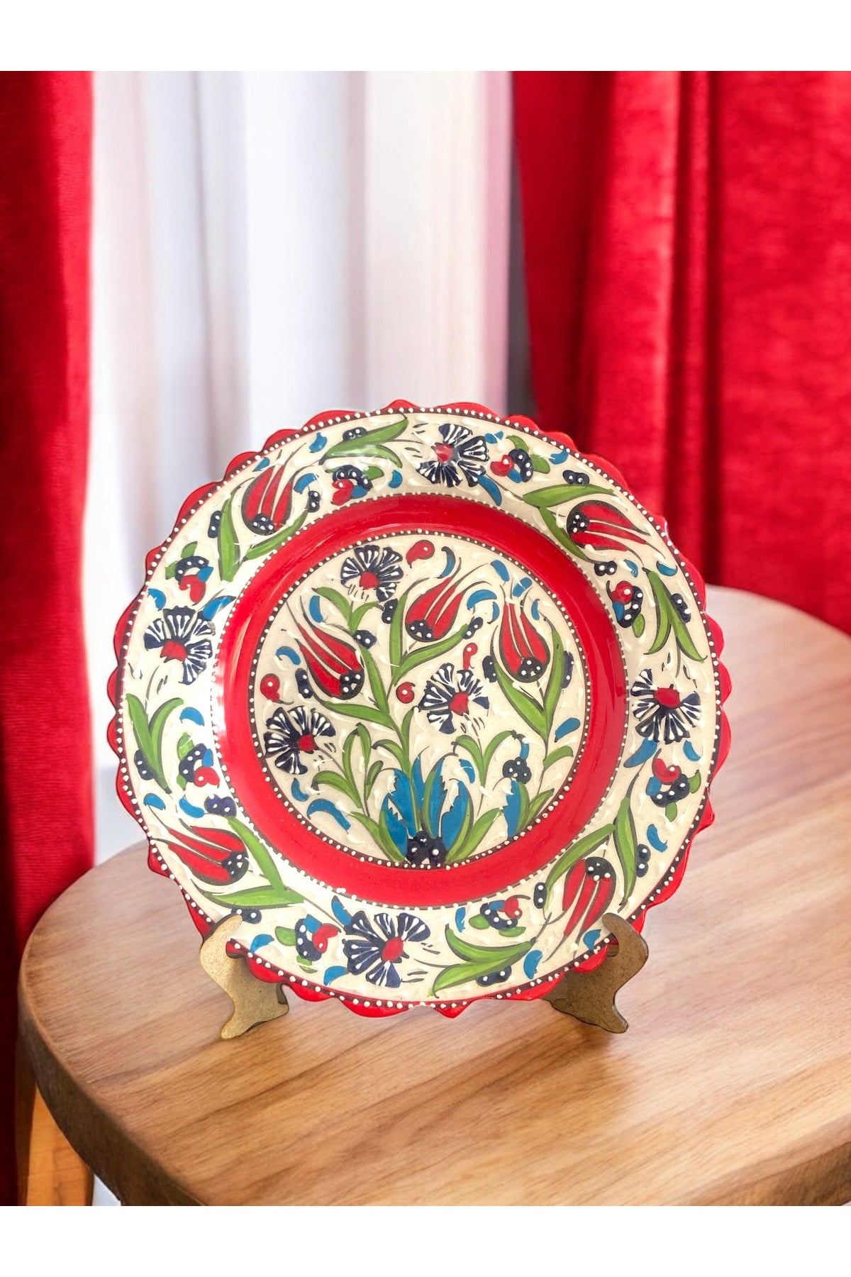 STORESZA Handmade Kutahya Ceramic Jug, Vase and Plate Set - MALLTURK