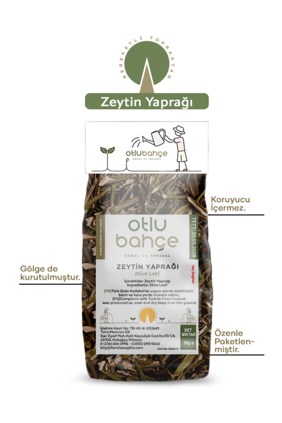 Herbal Garden Olive Leaf, Olive Leaf 30g