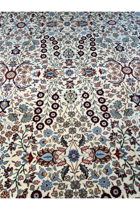 RD RAMAZAN DAG Hand Rug Art Hand-Woven Sumerbank Hereke Rug Signed Seven Mountains Flower Premium Quality Size 300x200 - MALLTURK