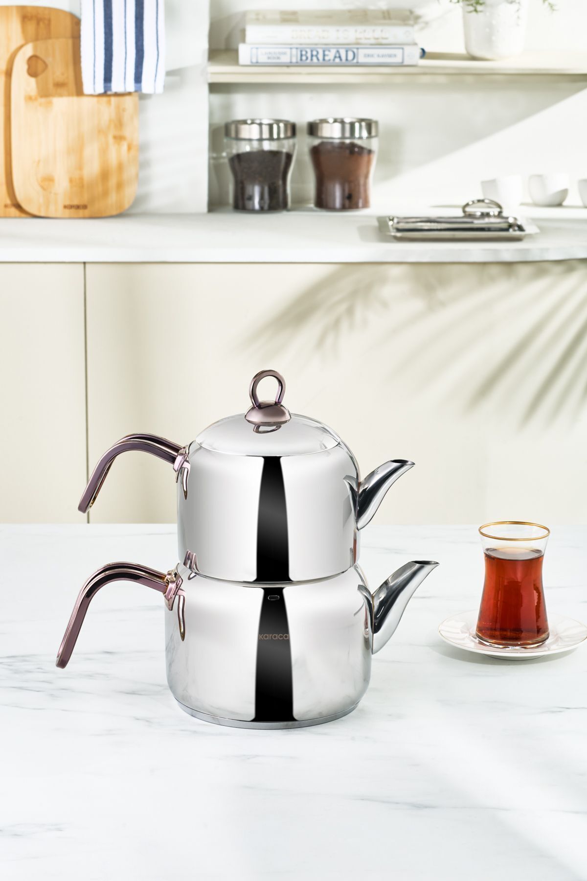 Karaca Manes induction Base Midi Teapot Set Rose - MALLTURK