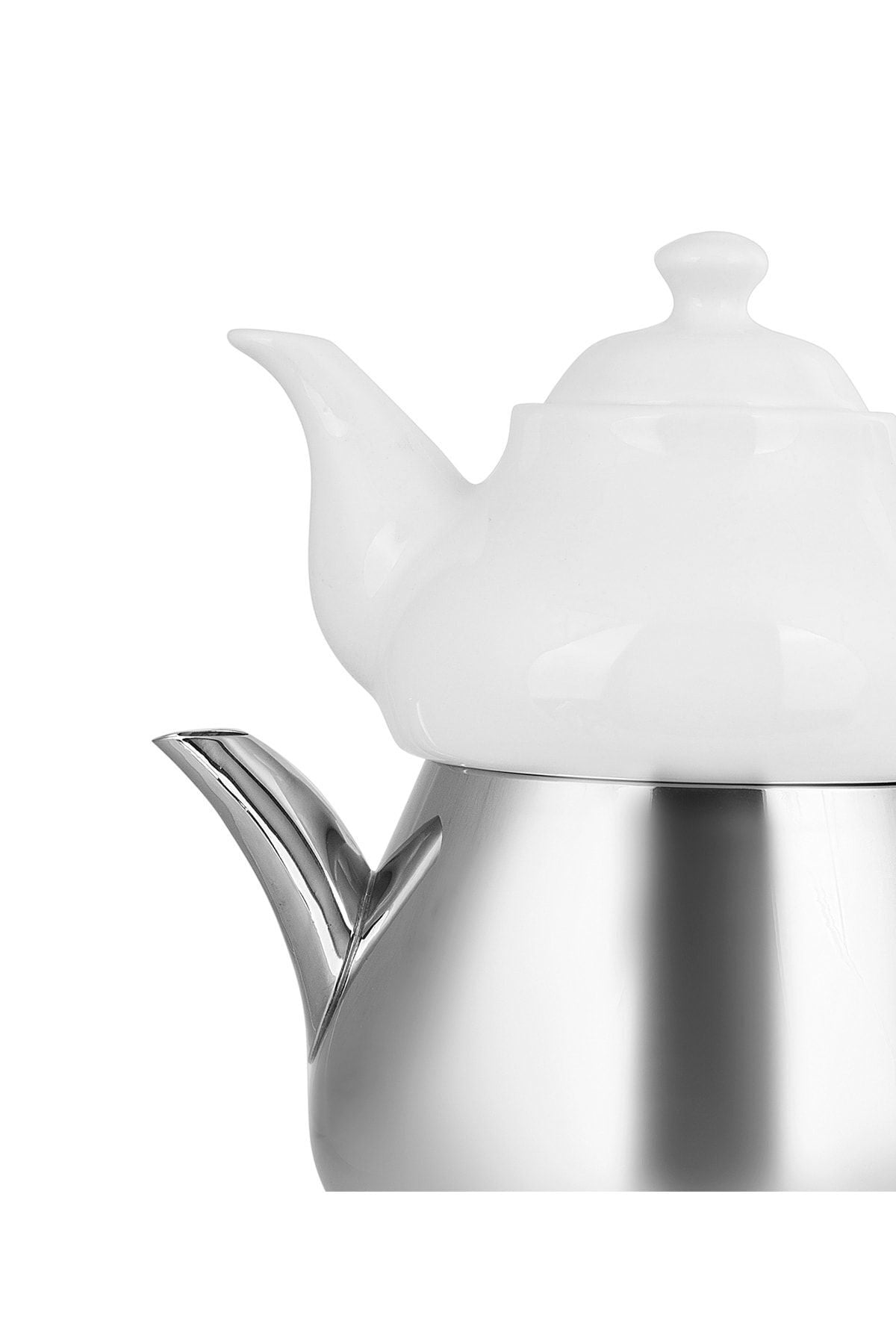 Karaca Porcelain Maxi Teapot Set with induction Base and Free Teapot - MALLTURK