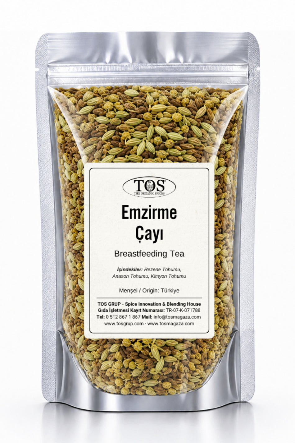 TOS The Organic Spices Breastfeeding Tea (Anise-Cumin-Fennel) 100 gr (1st Quality)
